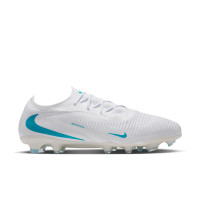 Nike Phantom 6 Low Pro (FG) Gras Voetbalschoenen Wit Turquoise