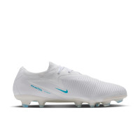 Nike Phantom 6 Low Pro (FG) Gras Voetbalschoenen Wit Turquoise