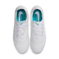 Nike Phantom 6 Low Pro (FG) Gras Voetbalschoenen Wit Turquoise