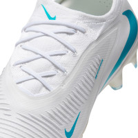 Nike Phantom 6 Low Pro (FG) Gras Voetbalschoenen Wit Turquoise