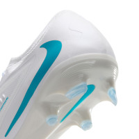 Nike Phantom 6 Low Pro (FG) Gras Voetbalschoenen Wit Turquoise