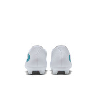 Nike Phantom 6 Low Academy (MG) Gras / Kunstgras Voetbalschoenen Wit Turquoise