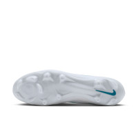 Nike Phantom 6 Low Academy (MG) Gras / Kunstgras Voetbalschoenen Wit Turquoise