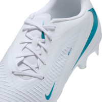Nike Phantom 6 Low Academy (MG) Gras / Kunstgras Voetbalschoenen Wit Turquoise