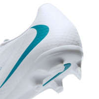 Nike Phantom 6 Low Academy (MG) Gras / Kunstgras Voetbalschoenen Wit Turquoise