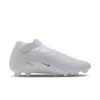 Nike Phantom 6 High Academy (MG) Gras / Kunstgras Voetbalschoenen Wit Turquoise