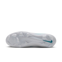 Nike Phantom 6 High Academy (MG) Gras / Kunstgras Voetbalschoenen Wit Turquoise