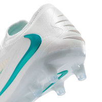 Nike Phantom 6 Low Elite (AG) Kunstgras Voetbalschoenen Wit Turquoise