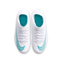 Nike Mercurial Superfly 11 Club (MG) Gras / Kunstgras Voetbalschoenen Kids Wit Turquoise