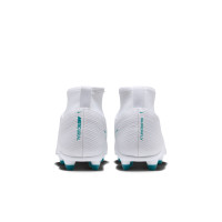 Nike Mercurial Superfly 11 Club (MG) Gras / Kunstgras Voetbalschoenen Kids Wit Turquoise