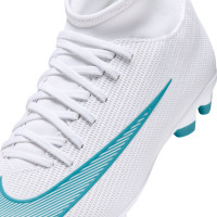 Nike Mercurial Superfly 11 Club (MG) Gras / Kunstgras Voetbalschoenen Kids Wit Turquoise