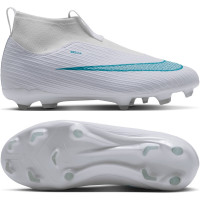 Nike Mercurial Superfly 11 Academy (MG) Gras / Kunstgras Voetbalschoenen Kids Wit Turquoise