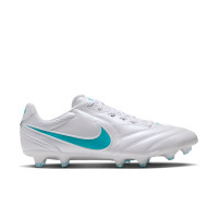 Nike Tiempo Ligera Pro (FG) Gras Football Boots White Turquoise