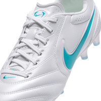 Nike Tiempo Ligera Pro (FG) Gras Football Boots White Turquoise