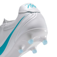 Nike Tiempo Ligera Pro (FG) Gras Football Boots White Turquoise