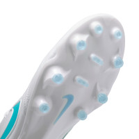 Nike Tiempo Ligera Pro (FG) Gras Football Boots White Turquoise