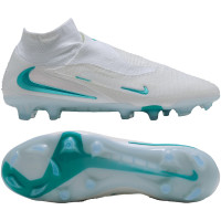 Nike Phantom 6 High Elite (FG) Gras Voetbalschoenen Wit Turquoise