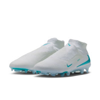 Nike Phantom 6 High Elite (FG) Gras Voetbalschoenen Wit Turquoise