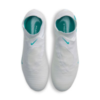 Nike Phantom 6 High Elite (FG) Gras Voetbalschoenen Wit Turquoise