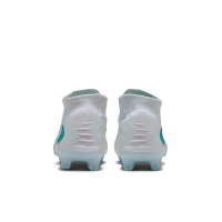 Nike Phantom 6 High Elite (FG) Gras Voetbalschoenen Wit Turquoise
