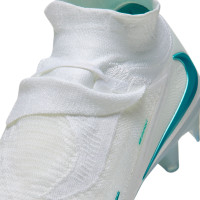 Nike Phantom 6 High Elite (FG) Gras Voetbalschoenen Wit Turquoise