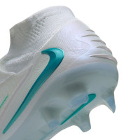 Nike Phantom 6 High Elite (FG) Gras Voetbalschoenen Wit Turquoise