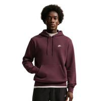 Nike Club Fleece Hoodie Bordeauxrood Goud