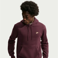 Nike Club Fleece Hoodie Bordeauxrood Goud