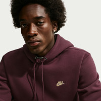 Nike Club Fleece Trainingspak Hooded Bordeauxrood Goud