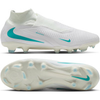 Nike Phantom 6 High Pro (FG) Gras Voetbalschoenen Wit Turquoise