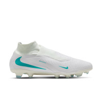 Nike Phantom 6 High Pro (FG) Gras Voetbalschoenen Wit Turquoise