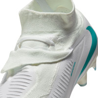 Nike Phantom 6 High Pro (FG) Gras Voetbalschoenen Wit Turquoise