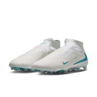 Nike Phantom 6 High Elite (AG) Kunstgras Voetbalschoenen Wit Turquoise