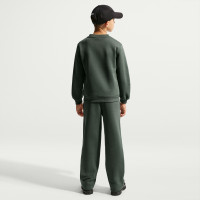 Nike Club Fleece Crew Sweater Kids Dark Green White
