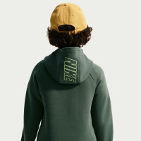 Nike Club Fleece Tracksuit Hooded Kids Camo Green Green White