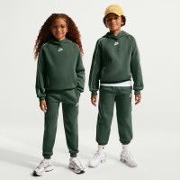 Nike Club Fleece Tracksuit Hooded Kids Camo Green Green White