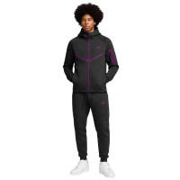 Nike Tech Fleece Tracksuit Black Purple