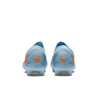 Nike Phantom 6 Low Elite (FG) Gras Voetbalschoenen Lichtblauw Oranje Zilvergrijs