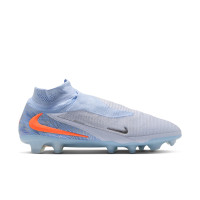 Nike Phantom 6 High Elite (FG) Gras Football Boots Light Blue Orange Silver Grey