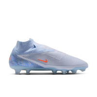 Nike Phantom 6 High Elite (FG) Gras Football Boots Light Blue Orange Silver Grey