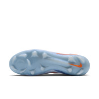 Nike Phantom 6 High Elite (FG) Gras Football Boots Light Blue Orange Silver Grey
