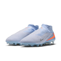 Nike Phantom 6 High Elite (FG) Gras Football Boots Light Blue Orange Silver Grey