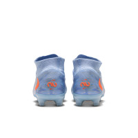 Nike Phantom 6 High Elite (FG) Gras Football Boots Light Blue Orange Silver Grey