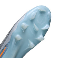 Nike Phantom 6 High Elite (FG) Gras Football Boots Light Blue Orange Silver Grey