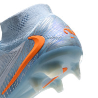 Nike Phantom 6 High Elite (FG) Gras Football Boots Light Blue Orange Silver Grey