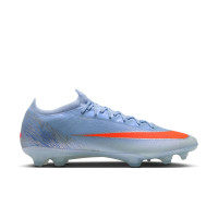 Nike Mercurial Vapor 17 Elite (FG) Gras Voetbalschoenen Lichtblauw Oranje Zilvergrijs