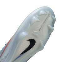 Nike Mercurial Vapor 17 Elite (FG) Gras Voetbalschoenen Lichtblauw Oranje Zilvergrijs