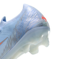 Nike Mercurial Vapor 17 Elite (FG) Gras Voetbalschoenen Lichtblauw Oranje Zilvergrijs