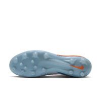Nike Phantom 6 Low Elite (AG) Kunstgras Voetbalschoenen Lichtblauw Oranje Zilvergrijs