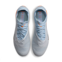 Nike Phantom 6 Low Elite (AG) Kunstgras Voetbalschoenen Lichtblauw Oranje Zilvergrijs